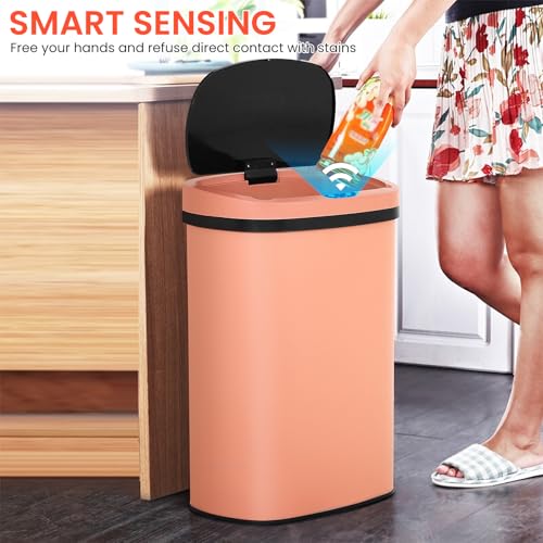 13-Gallon Stainless Steel Automatic Motion Sensor Trash Can L885