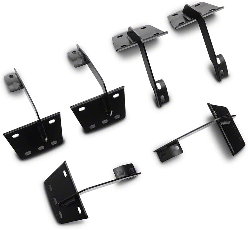 5-Inch Aluminum Side Step Bars with Black Cover Plates J348