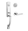 Satin Nickel Double Cylinder Handleset K419077
