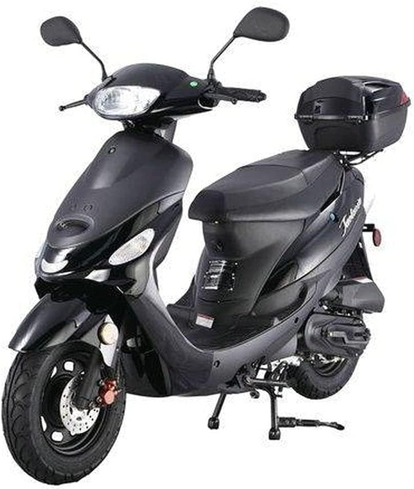 49cc/50cc Gas Scooter Moped with Rear Storage Trunk (Black) W947