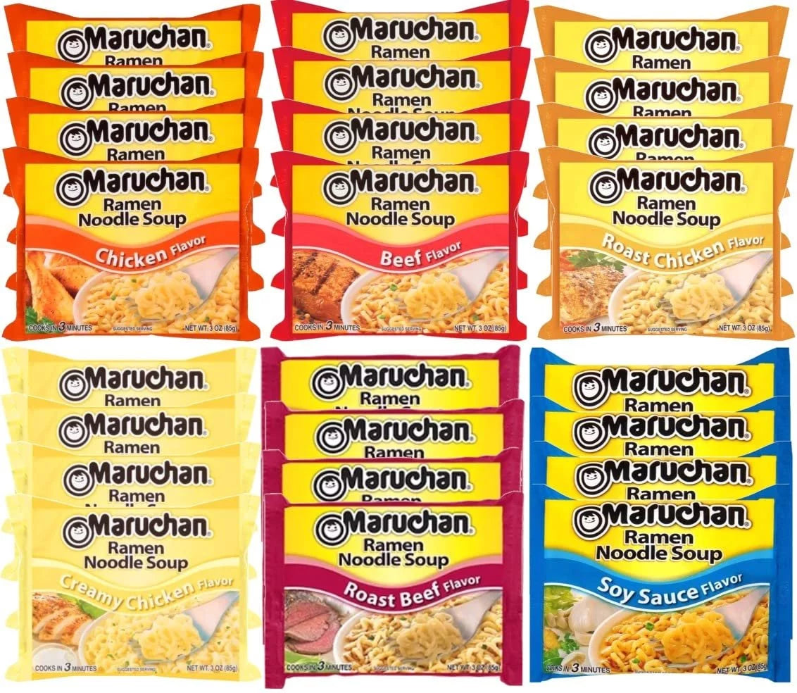 24 Packs Instant Ramen Noodle Soup Variety Mix I170312