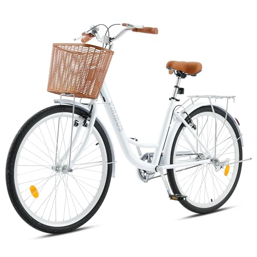 24 26 inch 1 Speed Step Through Cruiser Bike with Basket A863