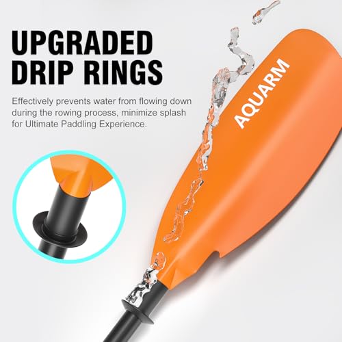 Aluminum Shaft Reinforced Fiberglass Blade Adjustable Kayak Paddle 231cm K53503