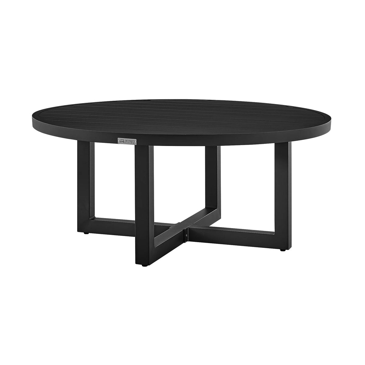 Black Aluminum Round Coffee Table R423
