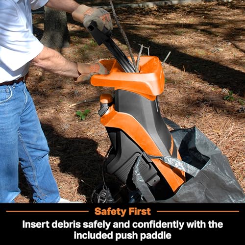 Electric Wood Chipper Shredder 15-Amp 1.5-Inch Cutting Diameter O459