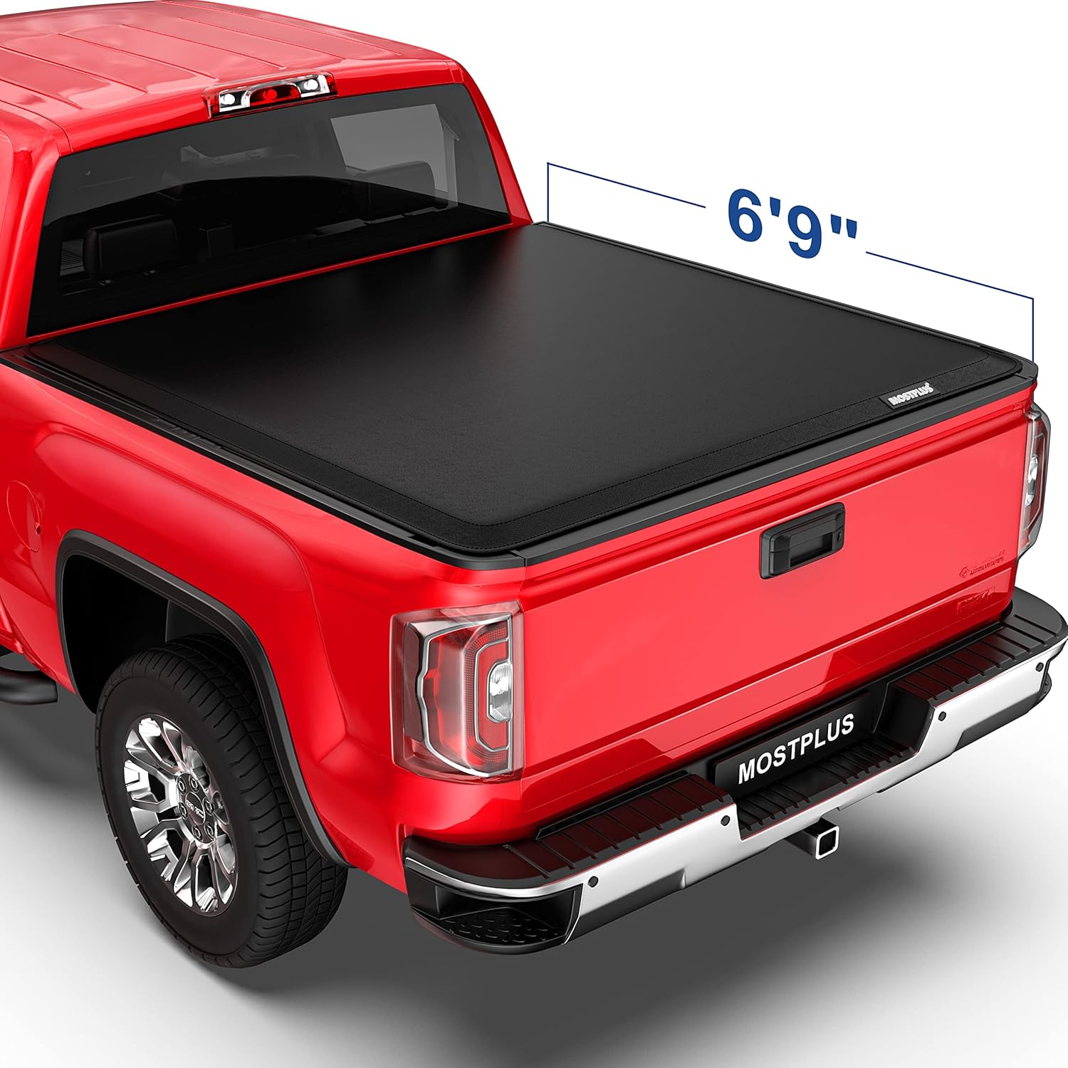 Roll-Up Soft Vinyl Truck Bed Tonneau Cover for 2020-2022 Chevy Chevrolet Silverado GMC Sierra 2500 3500 HD 6.8 FT Bed Fleetside 82.2 Inch H17986