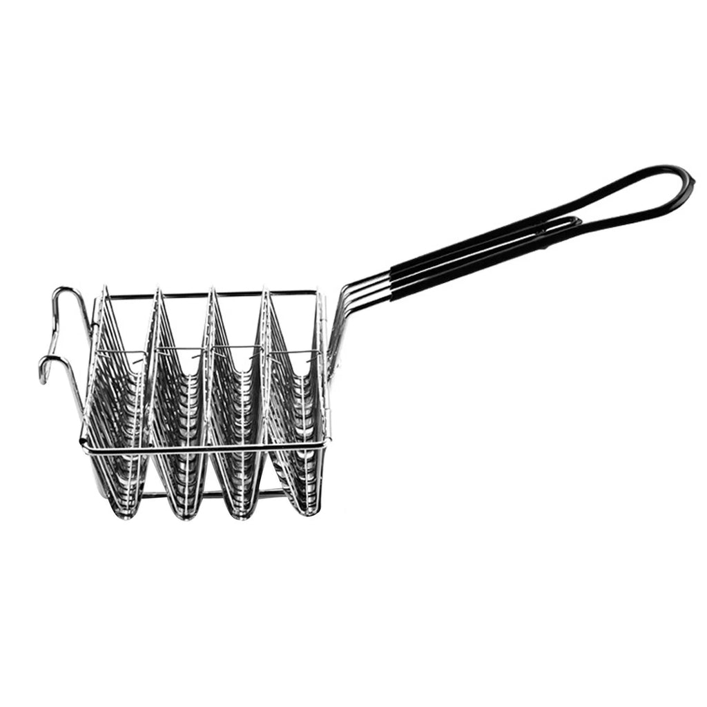 Stainless Steel Taco Fryer 4 Shells Deep Fryer Basket U308