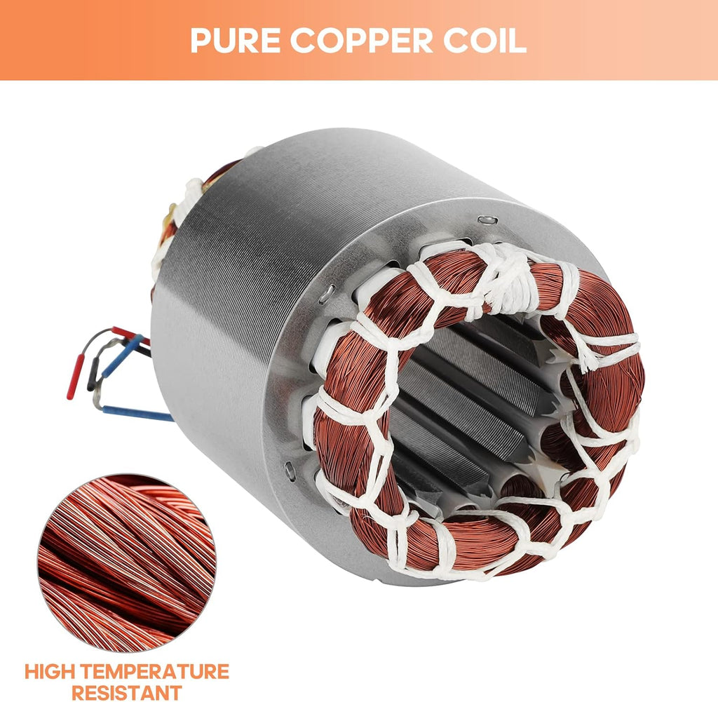60W Concrete Vibrator Vibration Motor Single Phase AC 110V 3600RPM Aluminum Alloy Case U30667