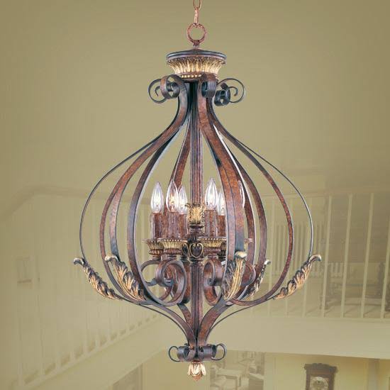 Bronze 6 Light Foyer N29924