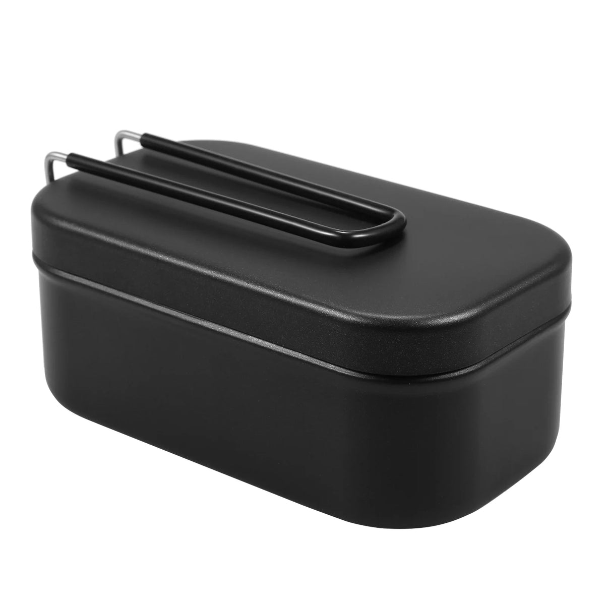 4pcs Cookware Mess Kit 800ml Camping Lunch Box with Steaming Rack Cutting Board X1465