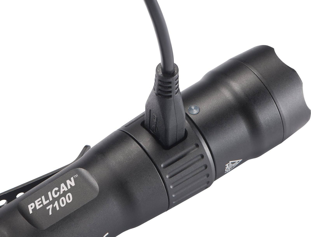 Black USB-Rechargeable Flashlight F18161