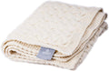 Oatmeal Merino Cable Knit Baby Blanket Throw R3394