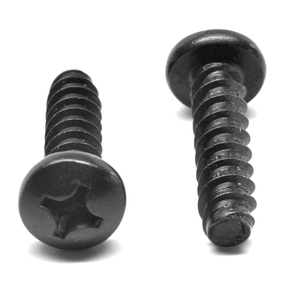 #6-20 x 2 Sheet Metal Screw Phillips Pan Head Type B Low Carbon Steel Black Oxide D65250
