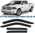 4 pcs Dark Smoke Tape-on Window Deflectors for Dodge RAM Crew Cab F6710