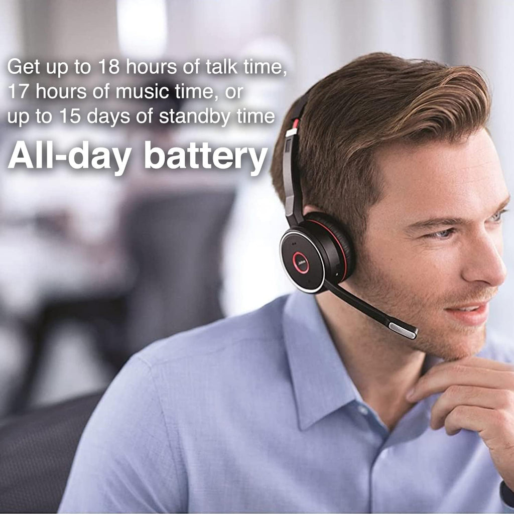 Wireless Headset with Active Noise-Cancelling Microphone and USB Adapter B374205