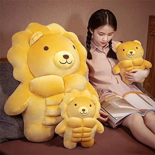 Cartoon Muscle Bear Plush Teddy Bear Large Doll O279436