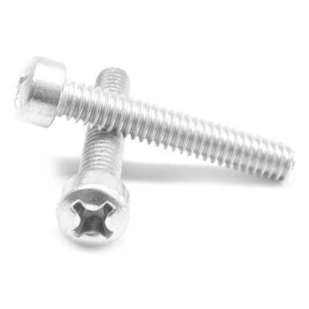 10-24 x 2 1/2 Coarse Thread Machine Screw Phillips Fillister Head Low Carbon Steel Zinc Plated Pk 1250 P626774