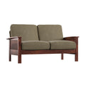 Olive Microfiber Loveseat Y195