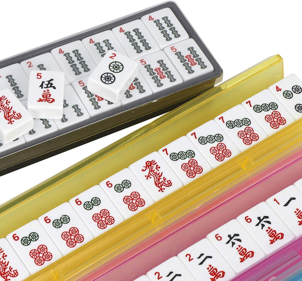 166 Tiles Complete Mahjong Set with Rack and Bag U54770