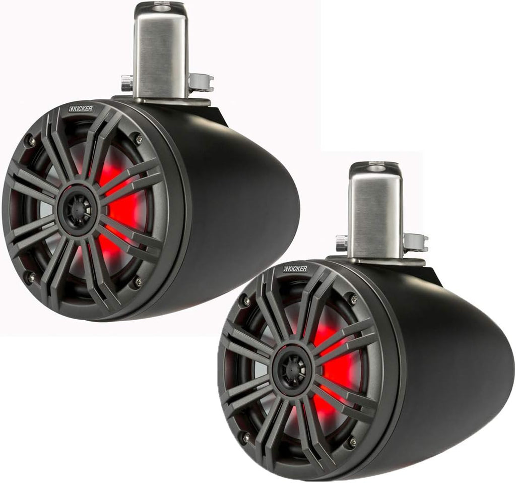 6.5" 390w Marine Wakeboard Tower Speakers with LED's J209