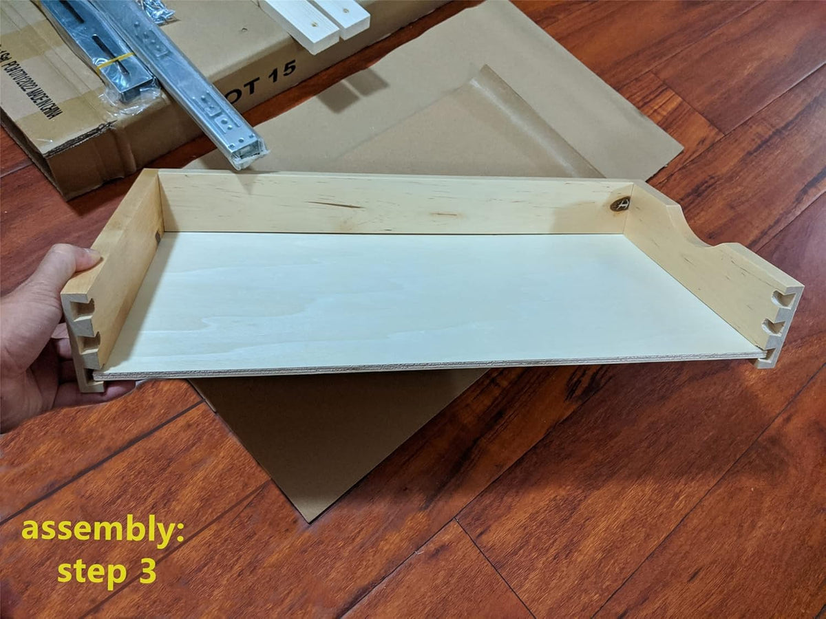 11'' Pull Out Drawers Wood Drawer Rolling Tray Q18592