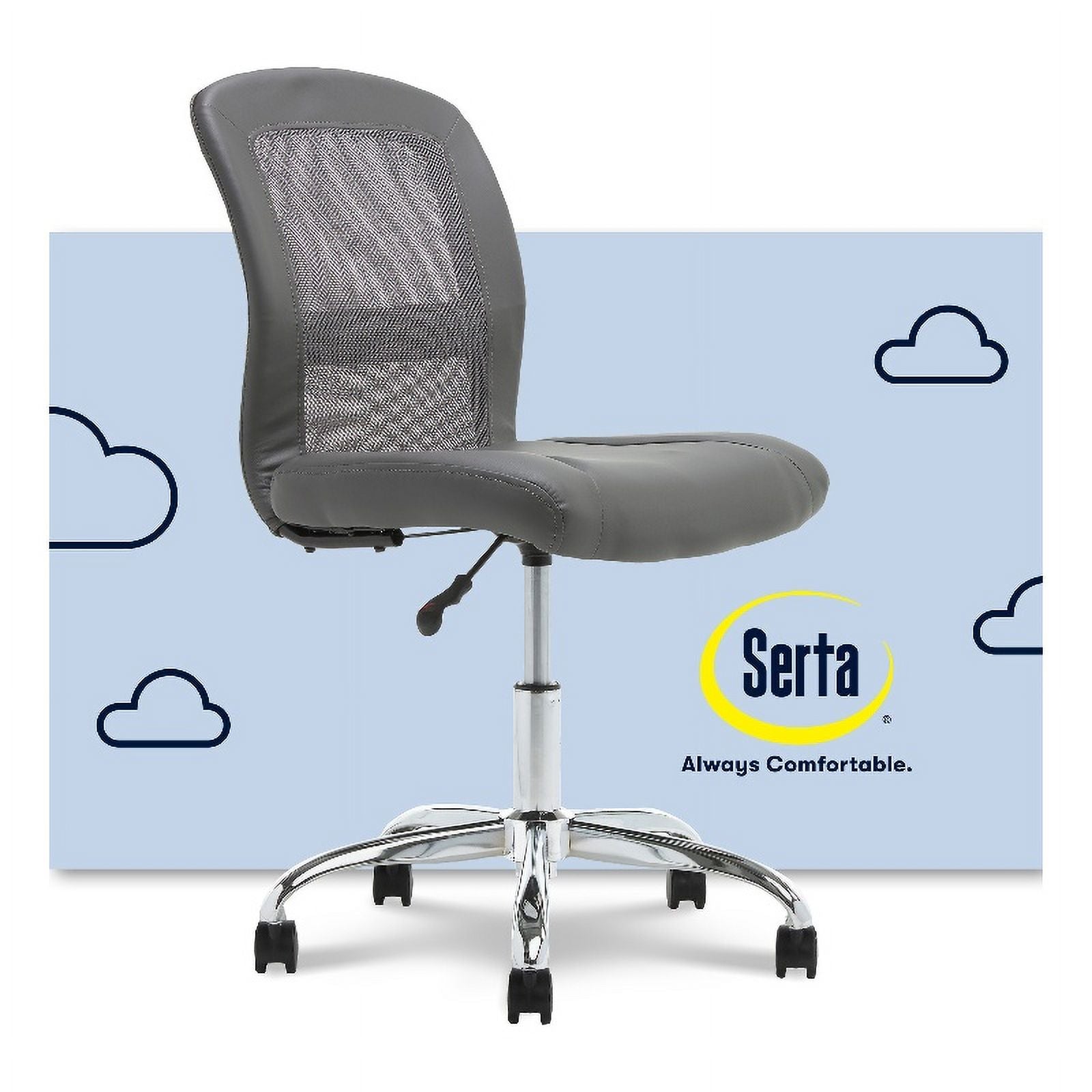 2-Piece Set with Standing Desk and Armless Task Chair I962651