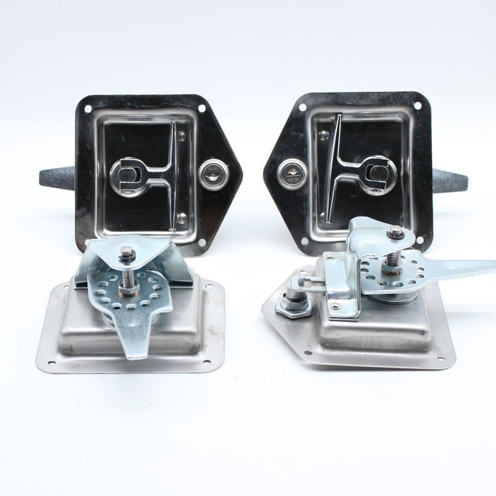4Pcs T-Handle Lock 304 Stainless Steel Trailer Door Latch with Gasket D365