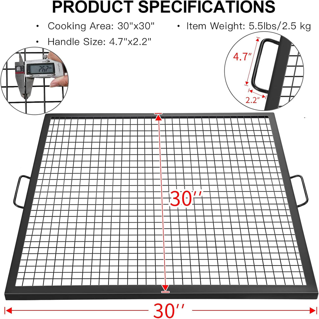 30 inch Steel Campfire BBQ Grill Grate O67660