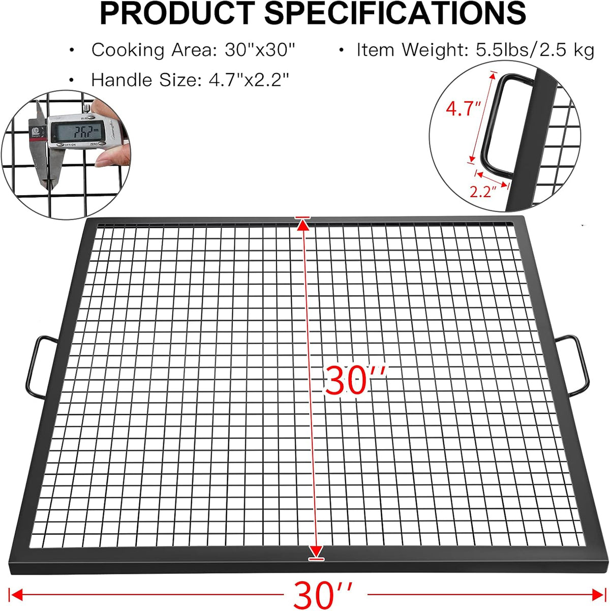 30 inch Steel Campfire BBQ Grill Grate O67660