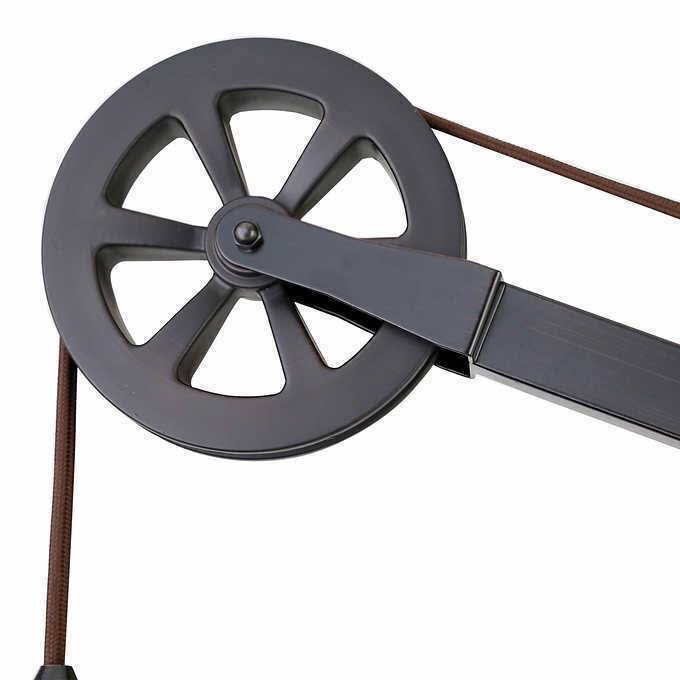 Blackened Bronze Floor Lamp with Pulley System L3580