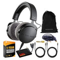 Closed-Back Studio Headphones Bundle with Detachable Cable, Headphone Splitter, Extension Cable Q416017