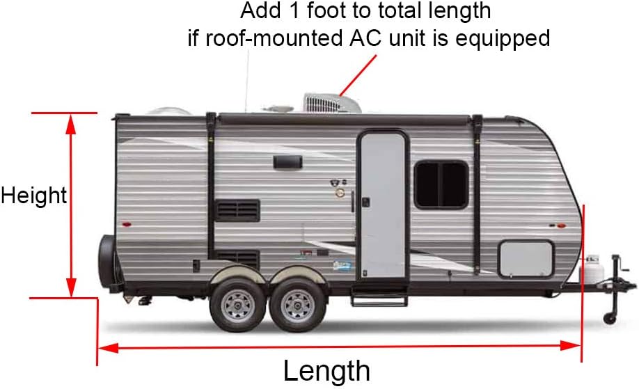 Travel Trailer Camper Cover 4 Layers fits 28' - 32' Water-Resistance Heavy Duty A8473