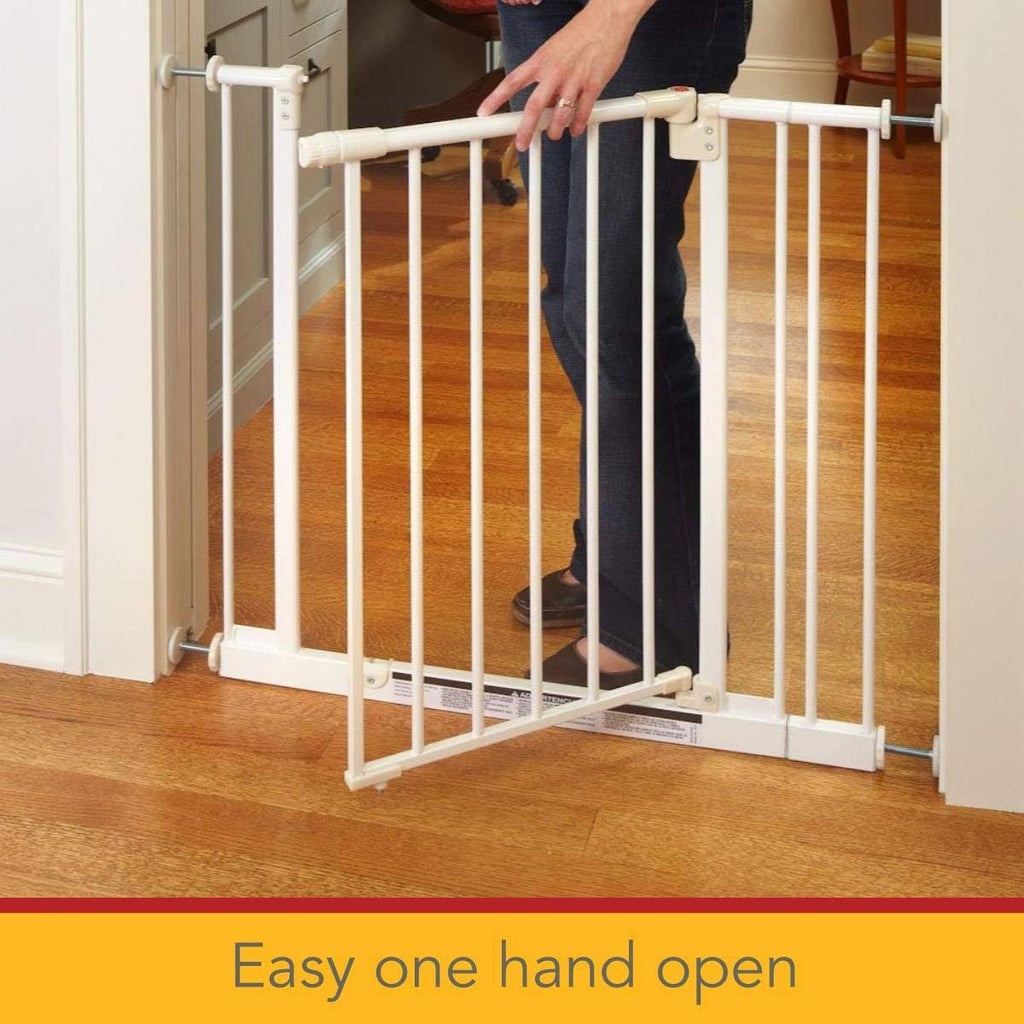 Easy-Close 28-38.5x22 Child or Pet Safety Gate + 10.5x22 Gate Extension C871