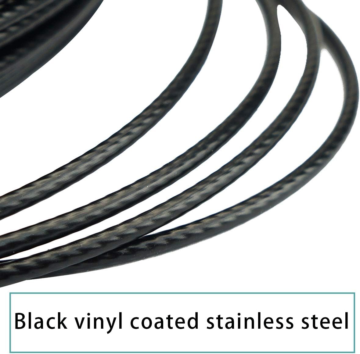 Black Vinyl Coated Stainless Steel 3/16inch Cable for Decking Railing V160