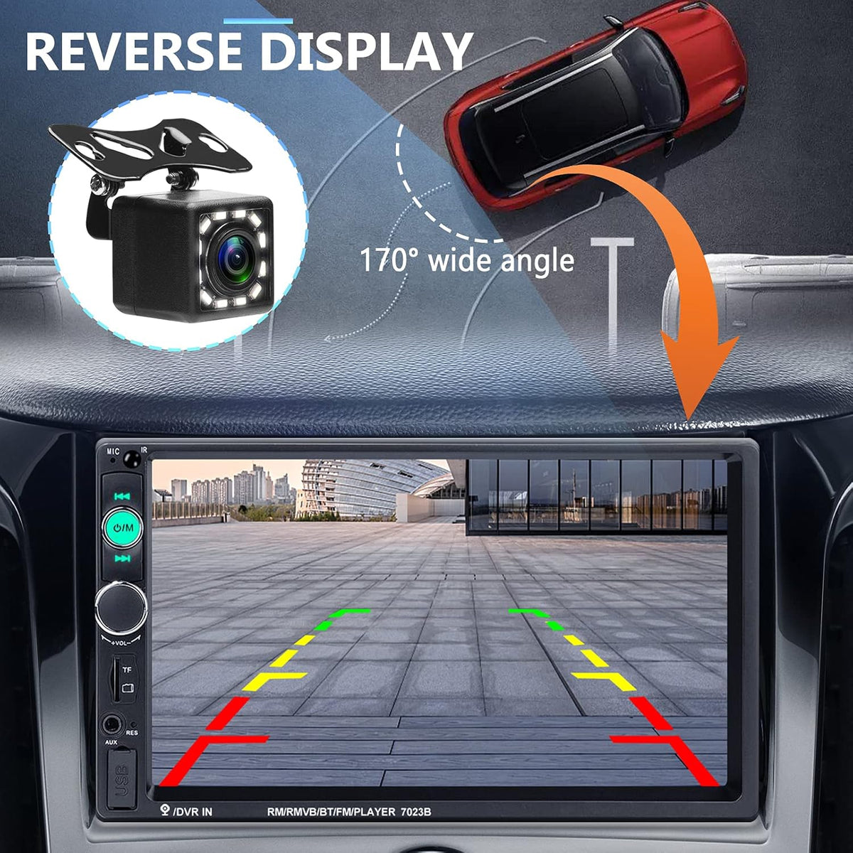 2 Din 7 Inch Touch Screen Car Stereo with Bluetooth G78051