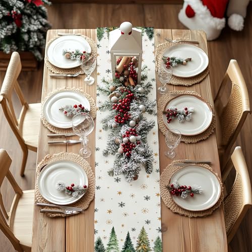 Red Christmas Table Runner 13x72 Inch B473252