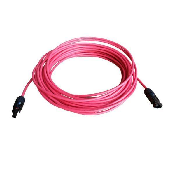 10-Gauge 70 ft. Black + 70 ft. Red Solar Panel Extension Cable Wire PV Connector G9335