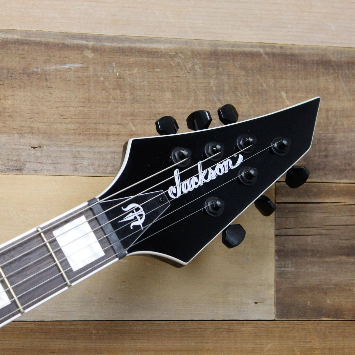 Black with White Bevels Electric Guitar L447