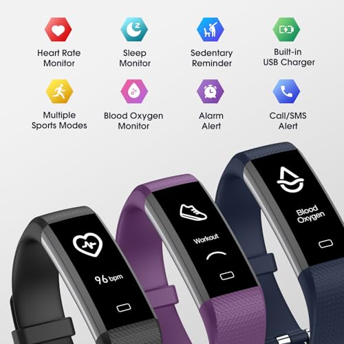 Fitness Tracker with Heart Rate Blood Oxygen Monitor T73432
