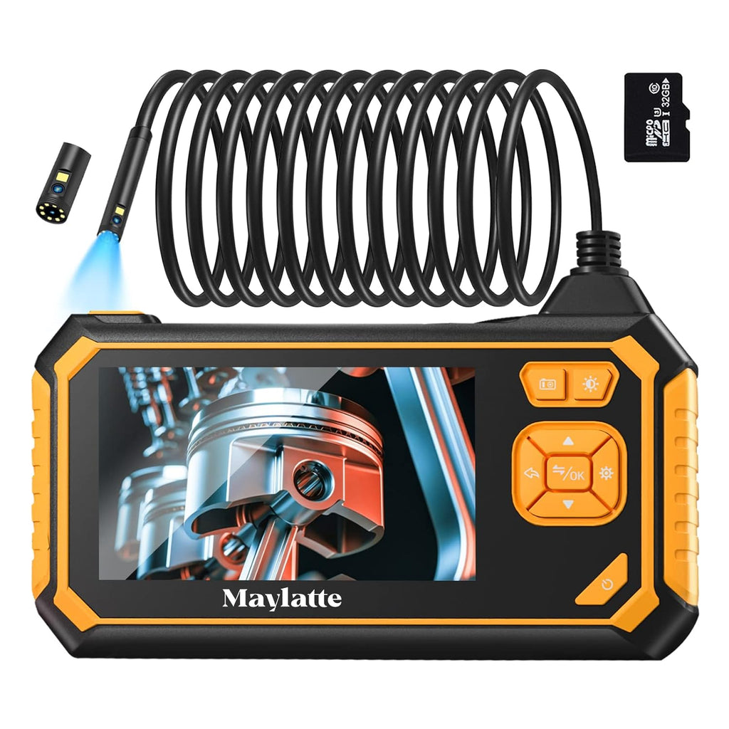 4.3 Inch 1080P HD IP67 Waterproof Inspection Camera with 8 LED Lights and 32GB Card W133