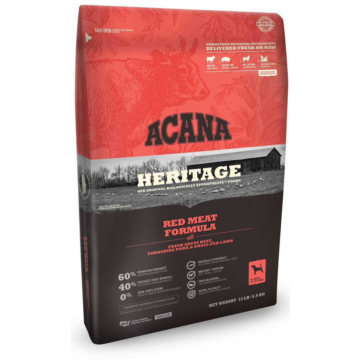 Acana Heritage Red Meat Dry Dog Food 25lb V995132