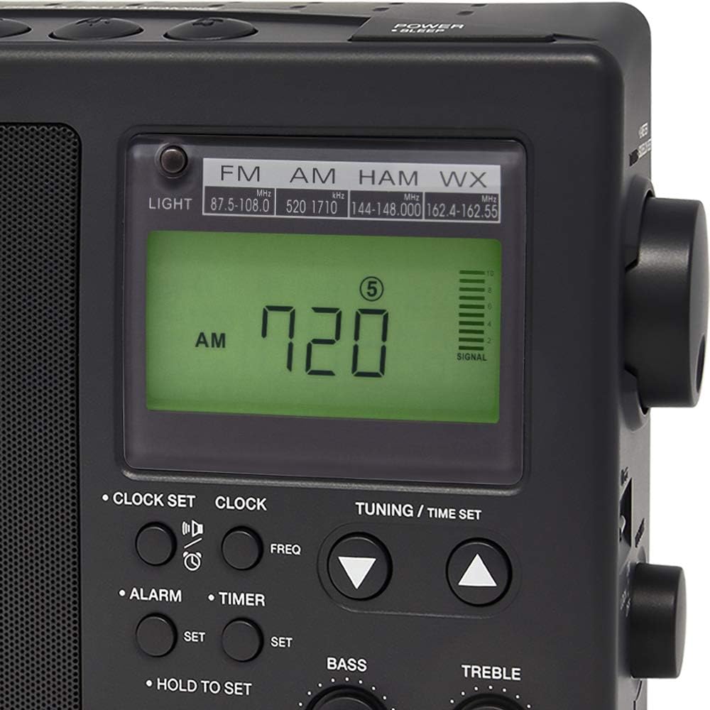 Black Portable AM FM Weather Radio Y914