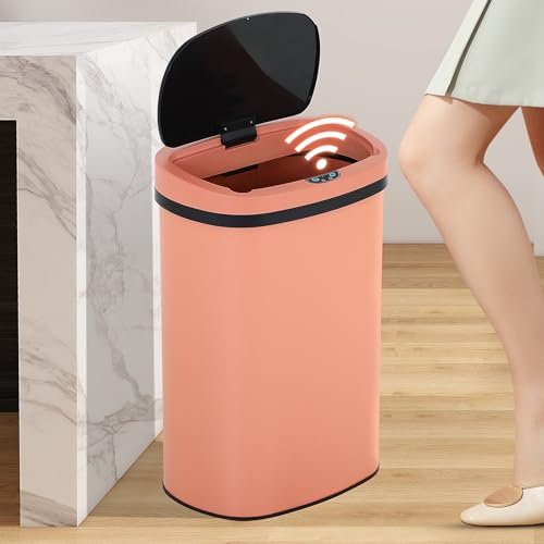 13-Gallon Stainless Steel Automatic Motion Sensor Trash Can L885