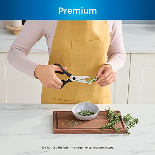 14-Piece German Stainless Steel Knife System with Built-in Sharpener, Stainless Steel/Black W720