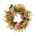24" Artificial Rose Dogwood Daisy Floral Spring Wreath C480062