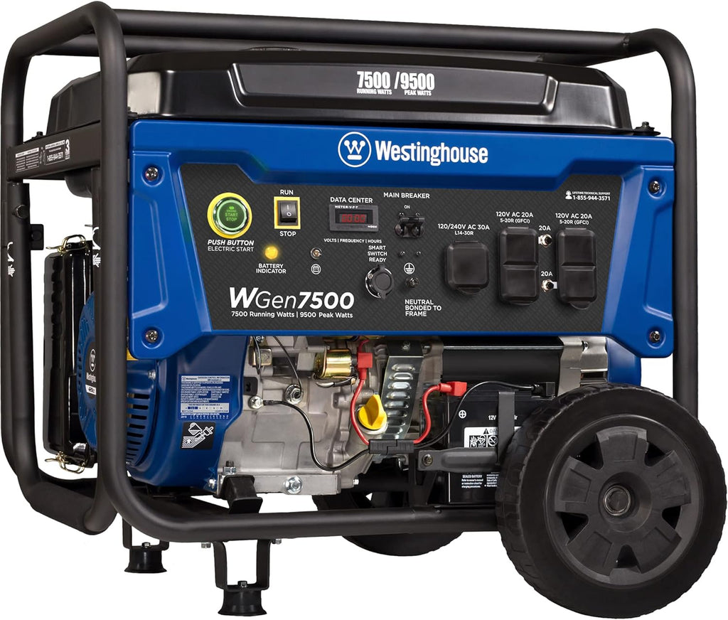 Portable Generator 7500 Rated Watts 9500 Peak Watts Gas Powered E9683