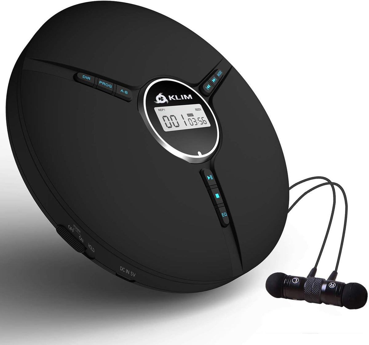 Portable CD Player with Built-in Battery, Earphones, White V265