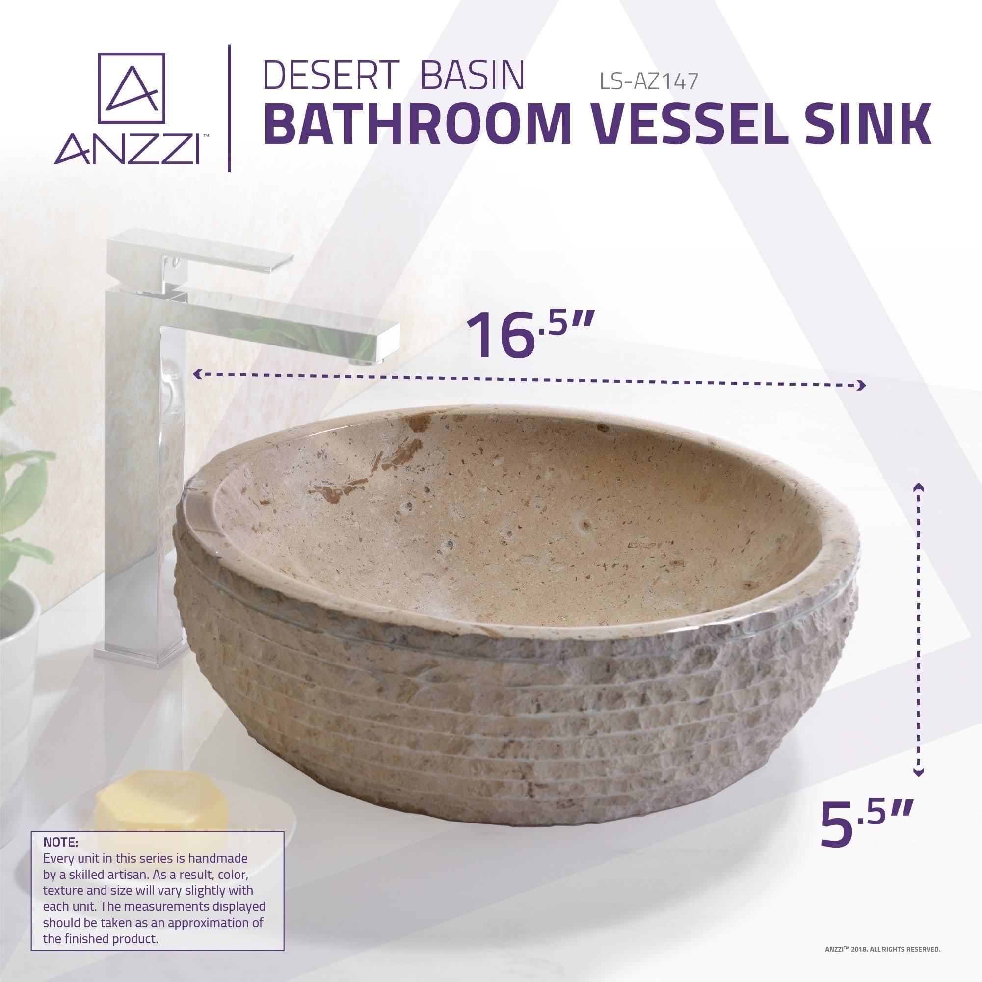 Classic Cream Marble Vessel Sink L63277