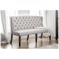Ivory Tufted Back Bench G673335