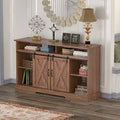 Solid Wood Farmhouse Buffet Sideboard with Sliding Barn Door N3603